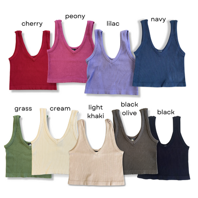 Luxe Everyday Crop Tank (10 Color Options)