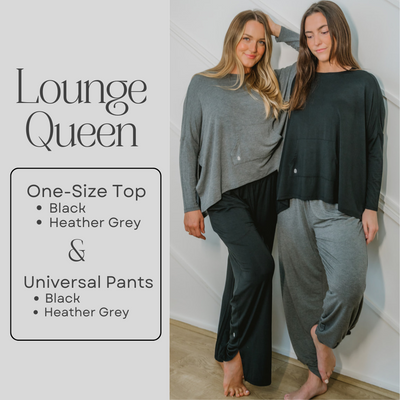 👑  Lounge Queen Double Set: One Size Top & Universal Pant